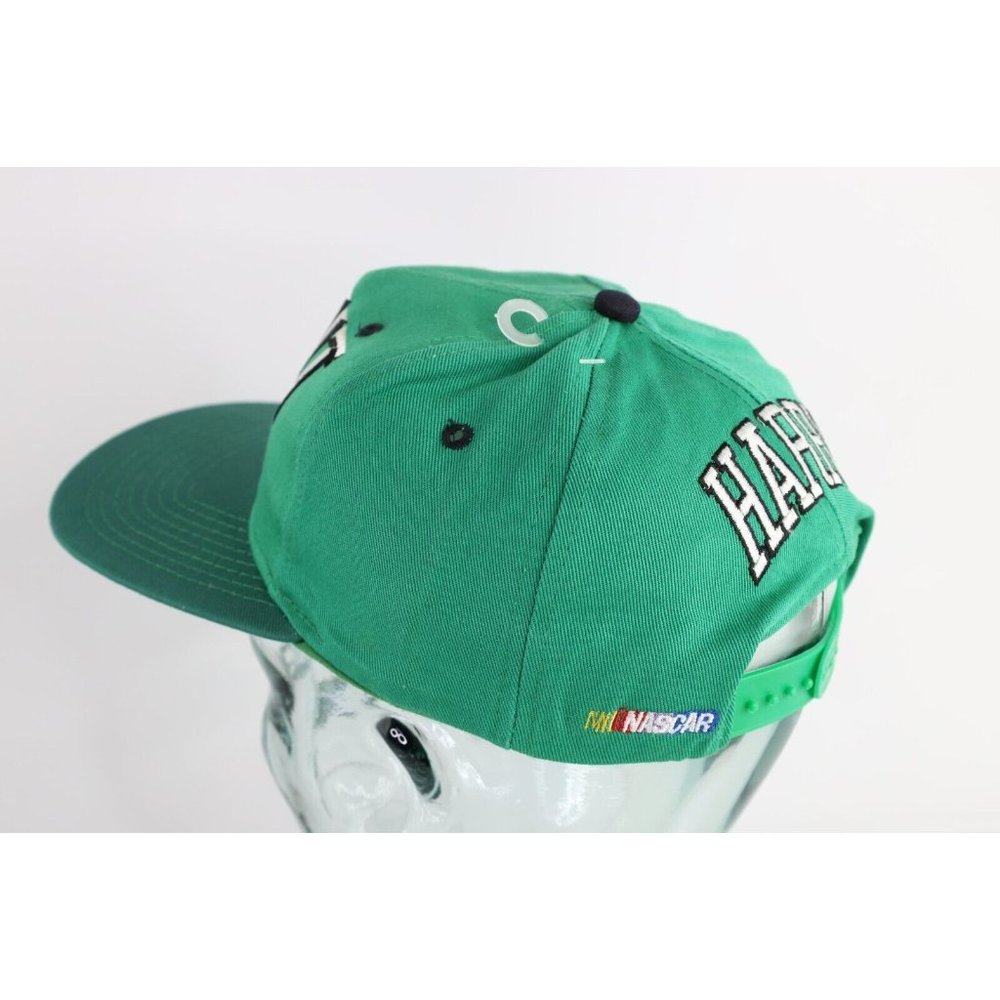 NOS Vintage 90s NASCAR Harry Gant Block Letter Spell Out Snapback Hat Green - Picture 4 of 7